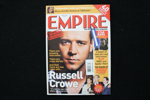2002 APRIL EMPIRE MAGAZINE - RUSSELL CROWE COVER - E 24151