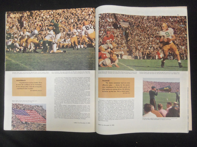 1955 DECEMBER 9 COLLIER'S MAGAZINE - 66TH ALL-AMERICAN FOOTBALL TEAM - ST 4537