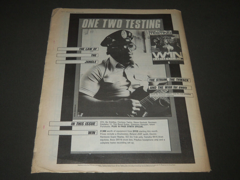 1984 NOVEMBER 10 MELODY MAKER MAGAZINE - U-2 COVER - J 2216