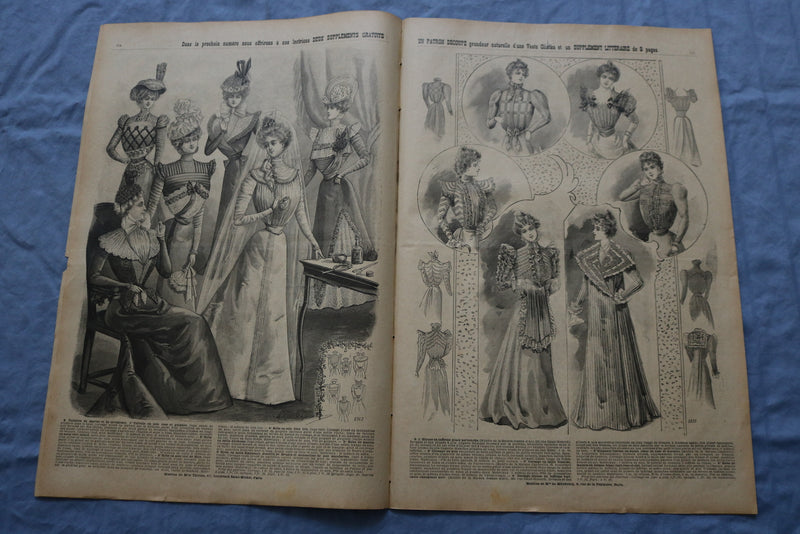 1898 MAR 13 LE PETIT ECHO DE LA MODE MAGAZINE-CORSAGE COPPELIA -FRENCH - NP 8666