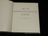 1970 ART OF NINETEENTH CENTURY EUROPE HARDCOVER BOOK BY SCHULTZE - KD 7506