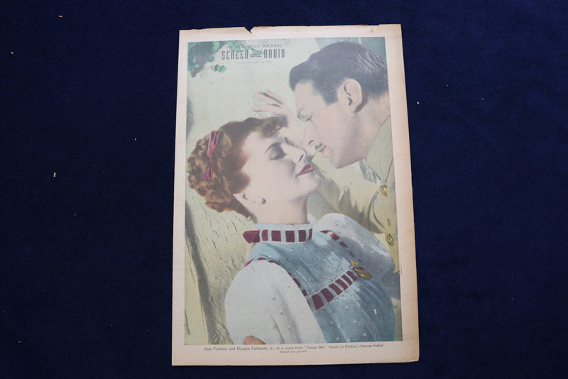 1938 NOV 6 SCREEN AND RADIO MAGAZINE - J. FONTAINE-D. FAIRBANKS COVER - E 23083