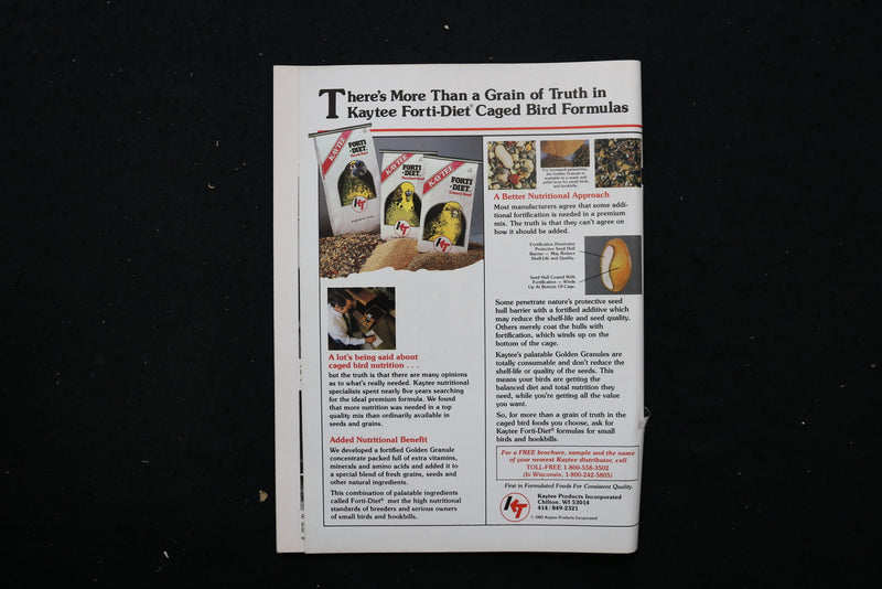 1985 APRIL BIRD TALK MAGAZINE - HOW TO MEDICATE SICK BIRDS COVER - SP 4175E