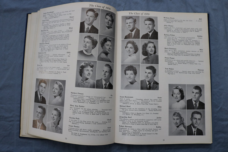 1959 TOWER WHITEFISH BAY HIGH SCHOOL YEARBOOK- WHITEFISH BAY, WISCONSIN- YB 3421