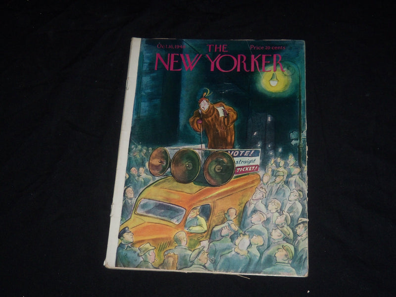 1948 OCTOBER 16 THE NEW YORKER MAGAZINE - ILLUSTRATED COVER - NY 233