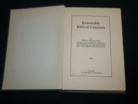 1911 REASONABLE BIBLICAL CRITICISM HARDCOVER BOOK BY WILLIS J. BEECHER - KD 6615