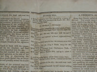 1846 JULY 18 MASSACHUSETTS PLOUGHMAN NEWSPAPER- BUNKER HILL - PATTERSON- NP 5125