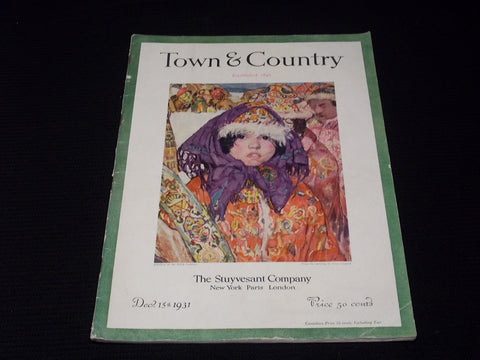 1931 DECEMBER 15 TOWN & COUNTRY MAGAZINE - LEON GASPARD FRONT COVER - E 2548