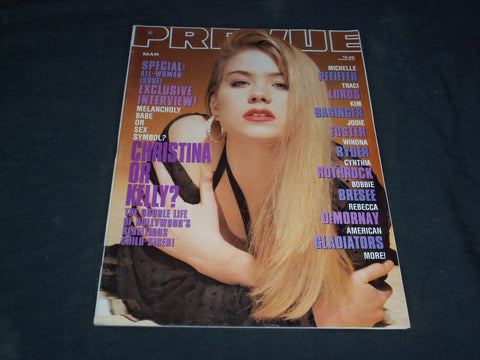1992 MARCH/JUNE PREVUE MAGAZINE - CHRISTINA APPLEGATE - SP 6424