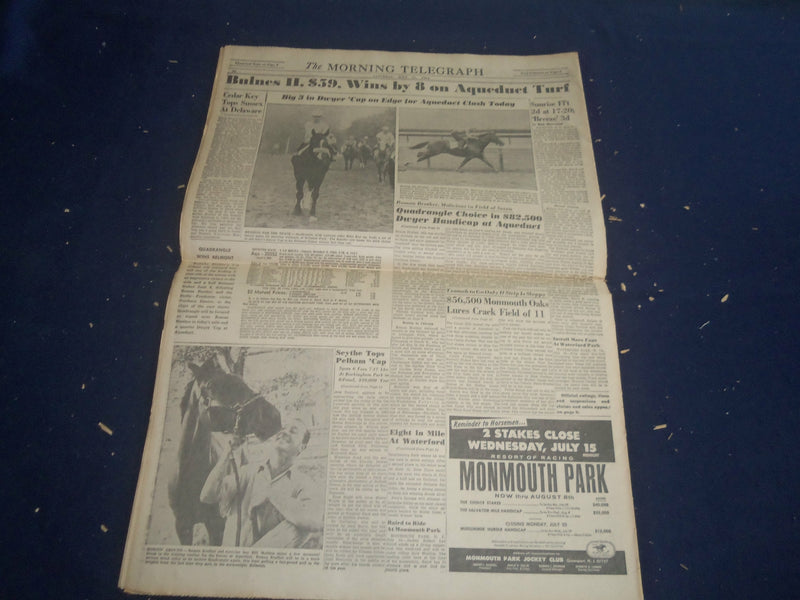 1964 JULY 11 THE MORNING TELEGRAPH - QUADRANGLE TOPS $82,500 DWYER - NP 5557