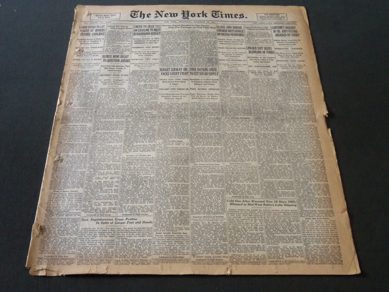 1927 NOVEMBER 16 NEW YORK TIMES - CONTEMPT INQUIRY IN OIL JURY FIXING- NT 6380