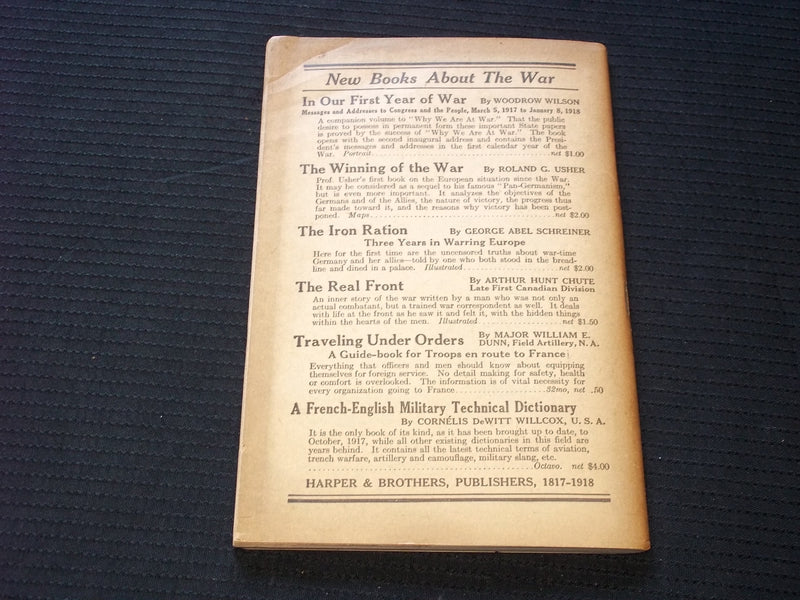 1918 GERMAN WAR AIMS SOFTCOVER BOOK BY EDWYN BEVAN - J 7162