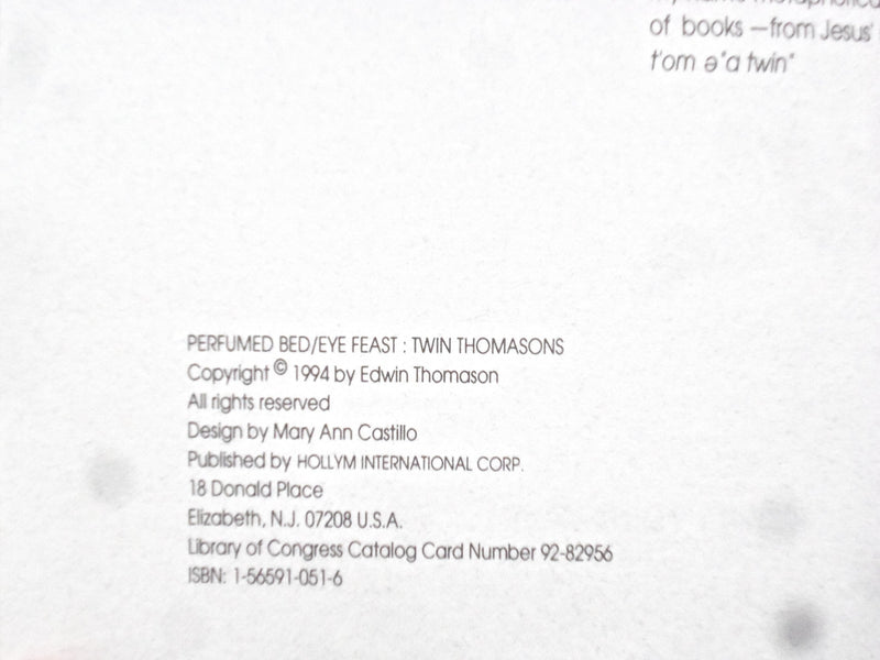 1984 EYE FEAST / PERFUMED BED TWIN HARDCOVER BOOKS - EDWIN THOMASON - KD 8857