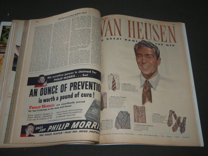 1945 FEBRUARY ESQUIRE MAGAZINE - VARGAS ILLUSTRATION - COVER AND ADS - ST 5071
