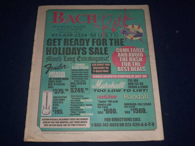 2000 NOVEMBER 8-15 AQUARIAN WEEKLY NEWSPAPER - CHARLIE'S ANGELS COVER - J 1163