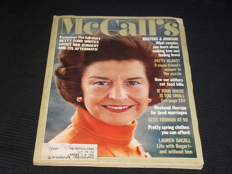 1975 FEBRUARY MCCALL'S MAGAZINE - BETTY FORD FRONT COVER - E 780