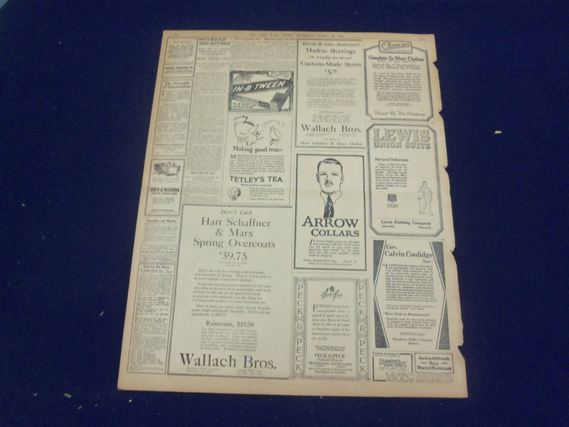 1920 APRIL 22 NEW YORK TIMES - BRYAN WINNER ON PARTIAL VOTE - NT 8297