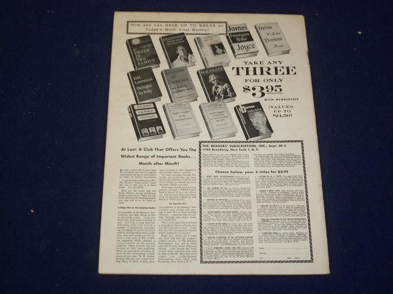 1958 MARCH 8 SATURDAY REVIEW MAGAZINE - J. EDGAR HOOVER - SP 9459