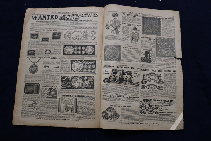 1908 JANUARY THE AMERICAN HOME NEWSPAPER - NICE ILLUSTRATED COVER - NP 8693