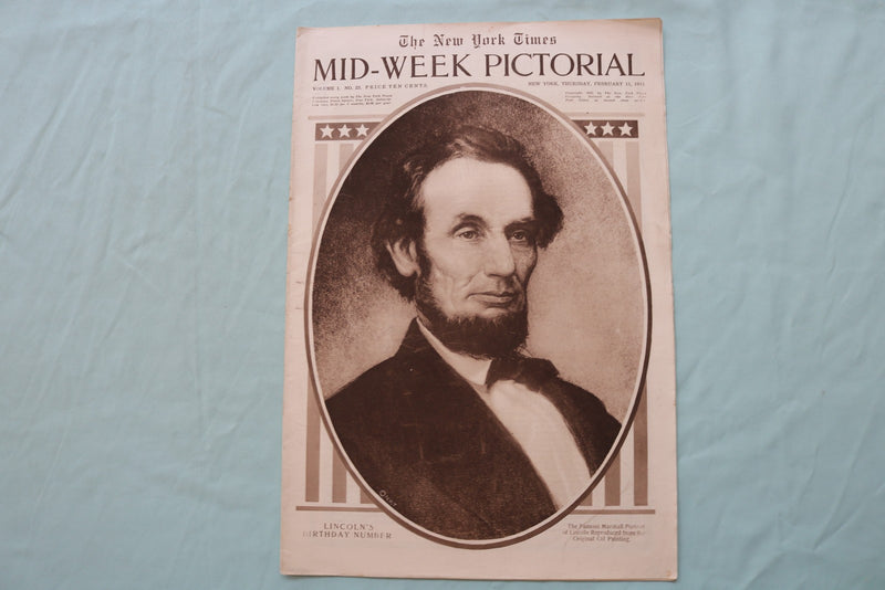 1915 FEB 11 NEW YORK TIMES MID-WEEK PICTORIAL - ABRAHAM LINCOLN COVER - NP 9113