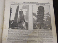 1836-1837 THE NATIONAL ATLAS & SUNDAY MORNING MAIL NEWSPAPER LOT OF 5 - NP 2056