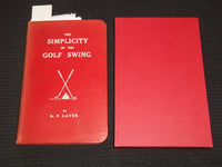 1911 THE SIMPLICITY OF THE GOLF SWING HARDCOVER BOOK BY A. P. LAYER - KD 7715