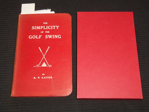 1911 THE SIMPLICITY OF THE GOLF SWING HARDCOVER BOOK BY A. P. LAYER - KD 7715