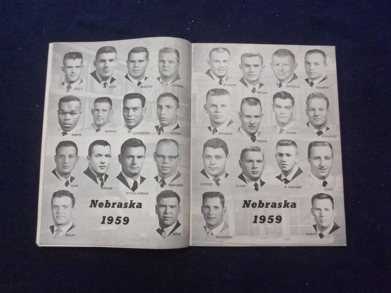 1959 OCTOBER 17 FOOTBALL PROGRAM - INDIANA UNIV VS. UNIV OF NEBRASKA - SP 5454O
