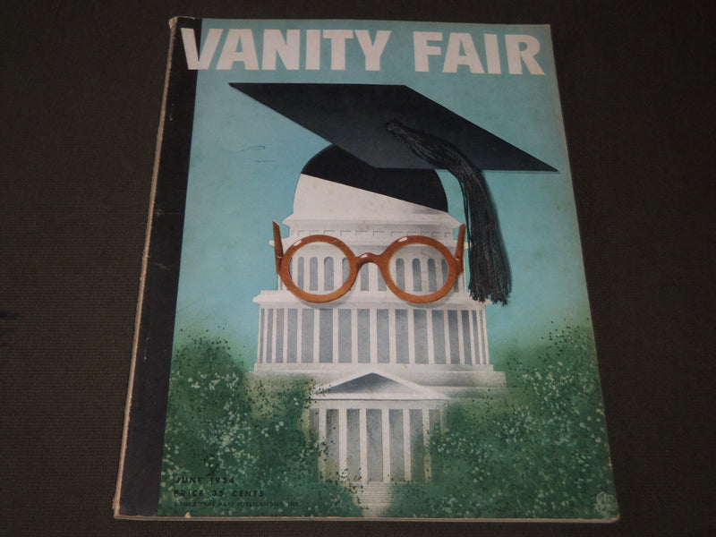 1934 JUNE VANITY FAIR MAGAZINE - GREAT PHOTOS BY STEICHEN - GARBO - HULL - F 452