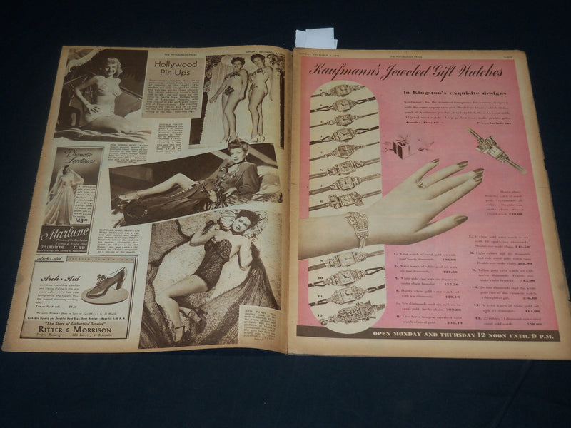 1944 DECEMBER 3 THE PITTSBURGH PRESS SUNDAY ROTO SECTION - GLORIA JEAN - NP 4585