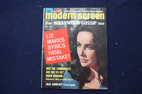 1965 MAY MODERN SCREEN MAGAZINE - ELIZABETH TAYLOR COVER - E 17437