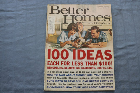 1965 OCTOBER BETTER HOMES AND GARDENS MAGAZINE - 100 IDEAS COVER - E 9685