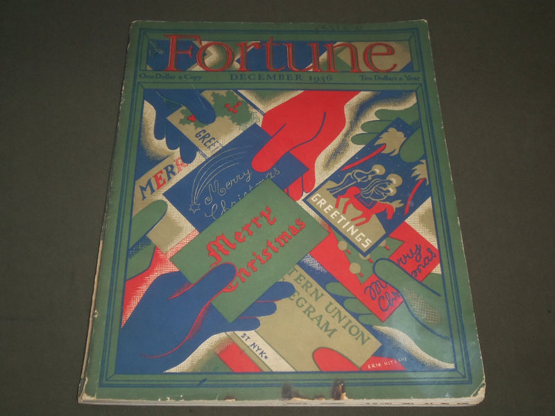1936 DECEMBER FORTUNE MAGAZINE - GREAT COVER & ADS - F 85A