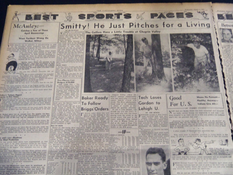1941 AUGUST 6 CLEVELAND NEWS NEWSPAPER - RUSSIAN LOSSES TOTAL 4 MILLION- NT 7401