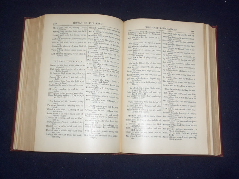 1899 ALFRED LORD TENNYSON - POETIC AND DRAMATIC WORKS HARDCOVER BOOK - KD 9169