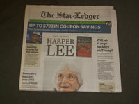 2016 FEBRUARY 21 STAR LEDGER NEWSPAPER - HARPER LEE DIED - 1926-2016