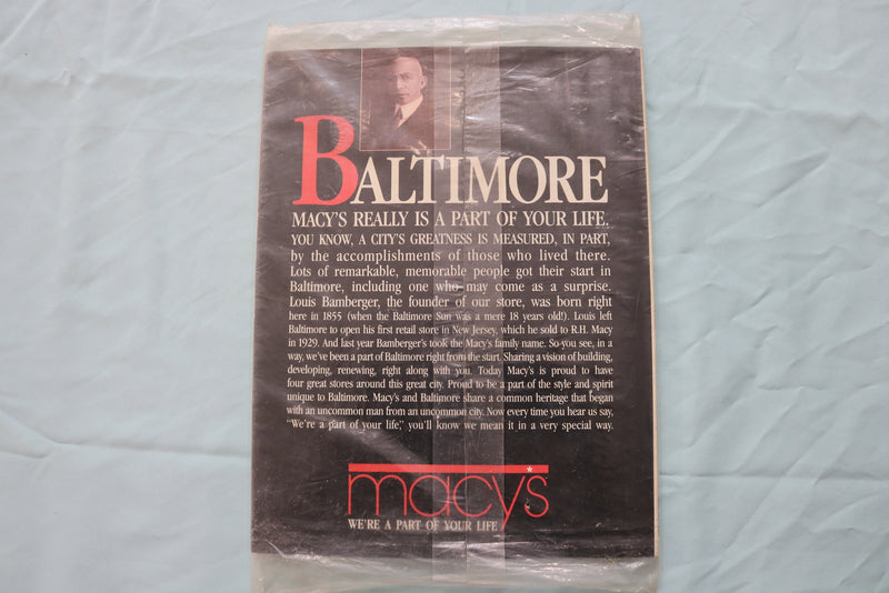1987 MAY 17 THE BALTIMORE SUN 150TH ANNIVERSARY ISSUE - UNOPENED - K 2490