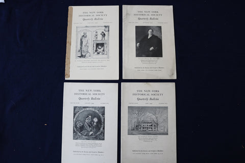 1941-1944 N.Y. HISTORICAL SOCIETY QUARTLY BULLETIN-SOFTCOVER - LOT OF 4 - K 1366