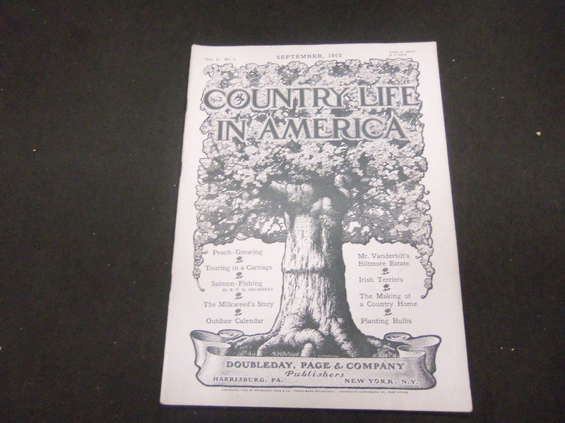 1902 SEPTEMBER COUNTRY LIFE IN AMERICA MAGAZINE - GREAT PHOTOS & ADS - ST 866