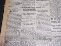 1930 APRIL 25 NEW YORK TIMES - ROME FLOCKS TO SEE MUSSOLINI WEDDING - NT 6686