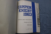 1963 KNIGHT CAMPION JESUIT HIGH SCHOOL YEARBOOK - PRAIRIE DU CHIEN, WI - YB 3402