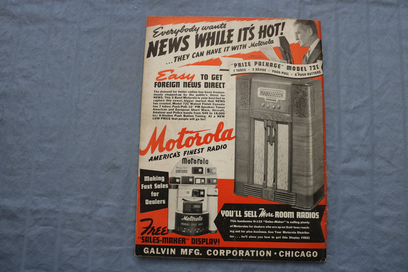 1939 OCT RADIO AND TELEVISION RETAILING MAGAZINE - OPTIMISM COVER - ST 1766F