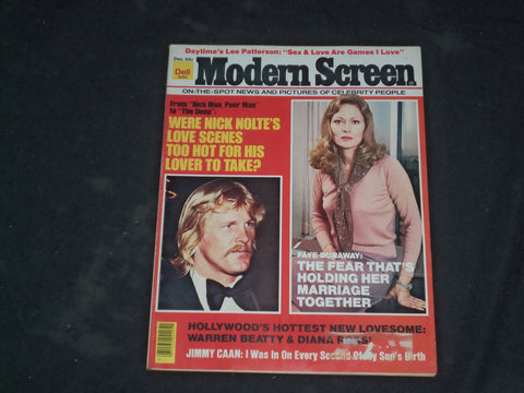 1976 DECEMBER MODERN SCREEN MAGAZINE - FAYE DUNAWAY & NICK NOLTE COVER - CW 672