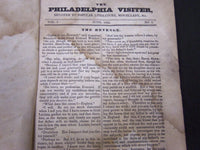 1835 JUNE-DECEMBER THE PHILADELPHIA VISITER VOLUME 1 - NICE ILLUS. - KD 3400H
