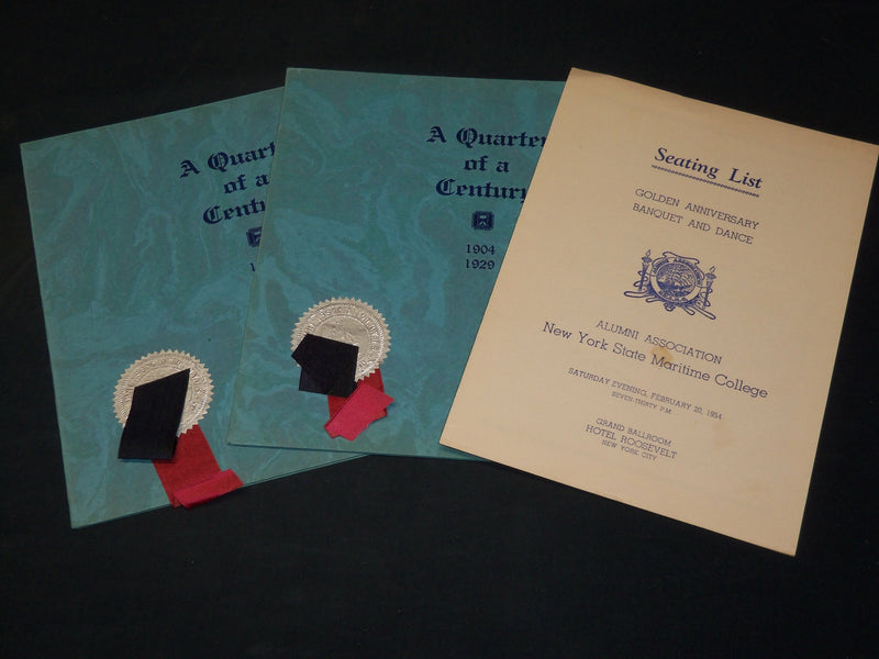 1929 NY NAUTICAL SCHOOL SILVER ANNIVERSARY BANQUET PROGRAMS LOT OF 3 - J 5891