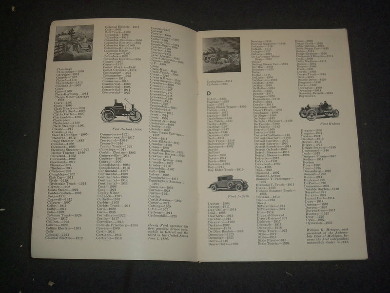 1950'S TALLYHO - HORESLESS CARRIAGES GUIDE - AAA MICHIGAN - J 6386