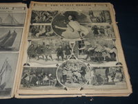 1910-1911 THE BOSTON HERALD SUNDAY PICTORIAL SECTIONS LOT OF 15 - UP 85
