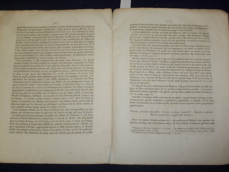 MID 1800'S ESSAI SUR LES TERRAINS SUPERFICIELS DE LA VALLEE DU PO - J 4999B