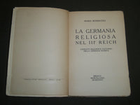 1936 LA GERMANIA RELIGIOSA NEL III REICH BOOK BY MARIO BENDISCIOLI - KD 5620