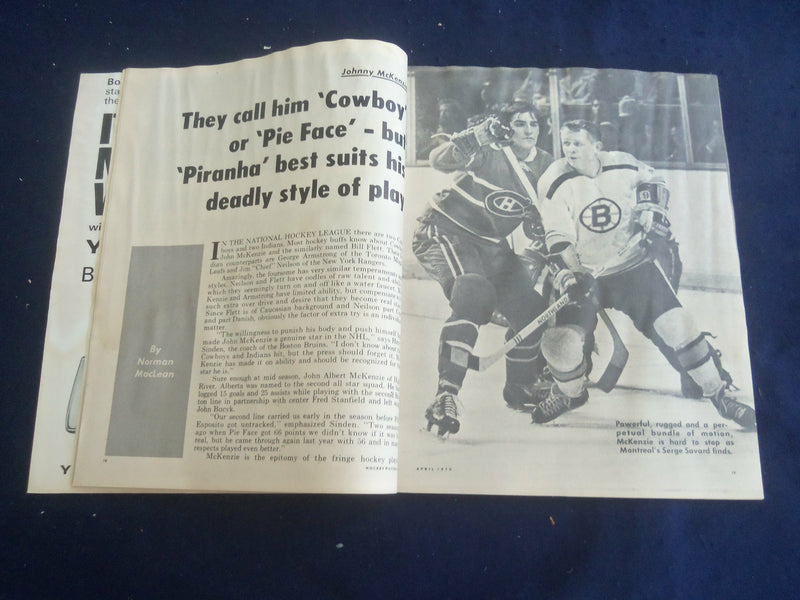 1970 APRIL HOCKEY PICTORIAL MAGAZINE - MIKE LAUGHTON-JUHA WIDING COVER - ST 200U